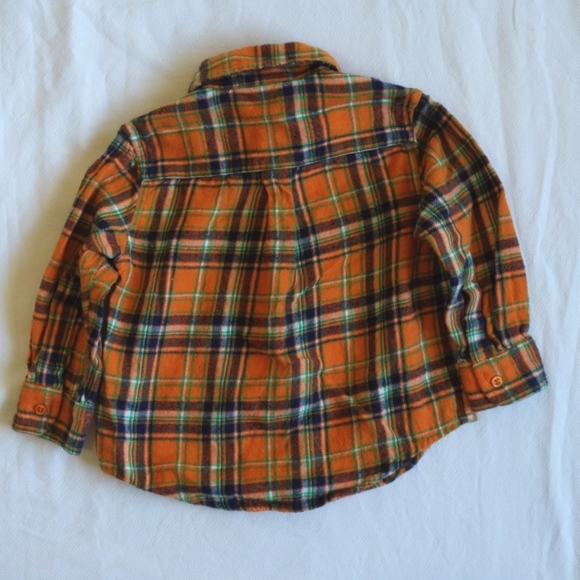 toffy house soft plaid flannel button down shirt 12-18 months baby toddler boy - Picture 6 of 6